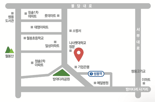 천안 제자로교회 지도